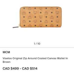 Mcm Zip Around Large Wallet